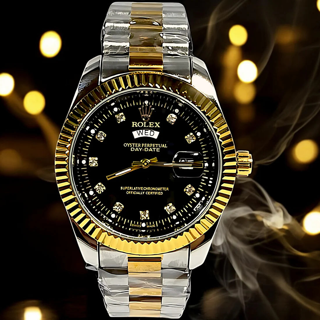 Rolex Oyster Perpetual Date-just – Emerald Green Dial with Diamond Hour Markers