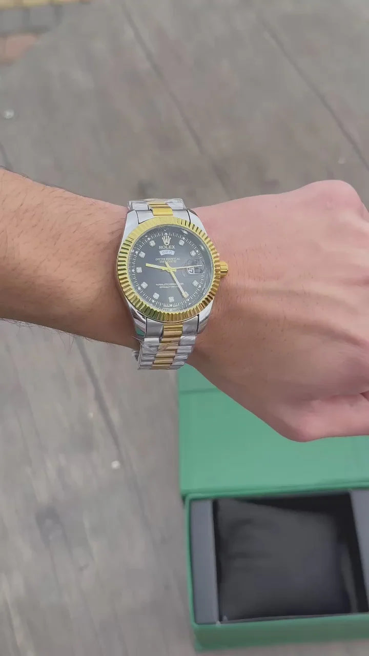 Rolex Oyster Perpetual Date-just – Emerald Green Dial with Diamond Hour Markers